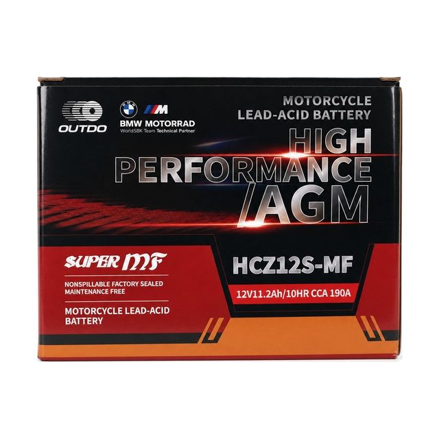 OUTDO HCZ12S-MF : autre vue de la batterie et de son étiquette