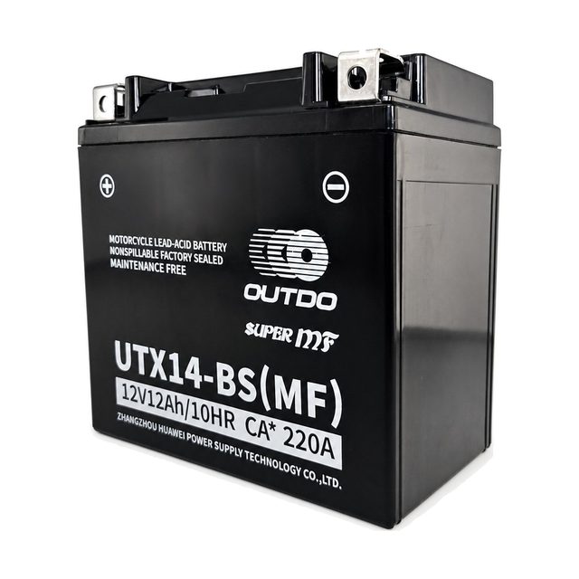 OUTDO UTX14-BS : autre vue de la batterie et de son étiquette