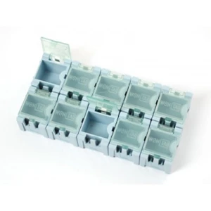 10 boîtes modulaires pour composants SMD avec couvercle pour rangement électronique