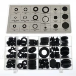 125 pcs Assortiment de passe-câbles, passe-cloisons et bouchons - 12 tailles