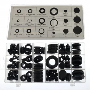 125 pcs Assortiment de passe-câbles, passe-cloisons et bouchons - 12 tailles