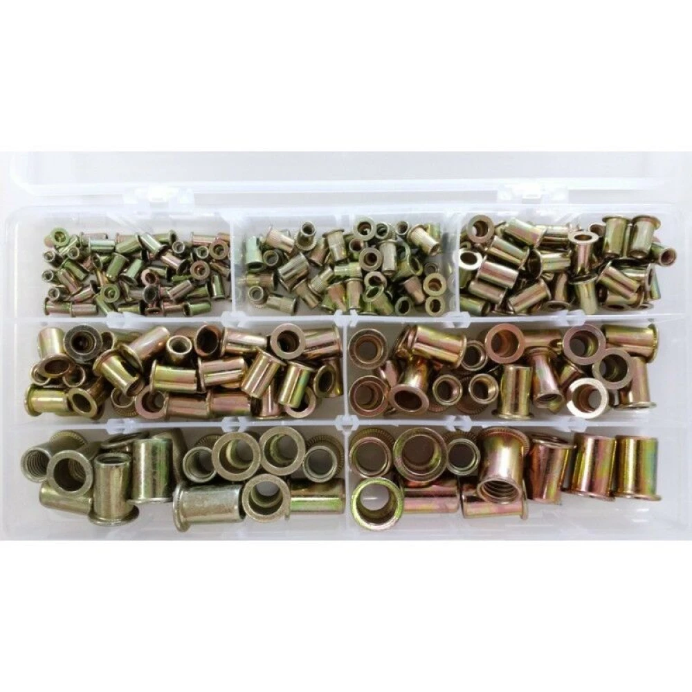 220 pcs écrous à sertir acier galvanisé M3-M10 - kit complet et résistant