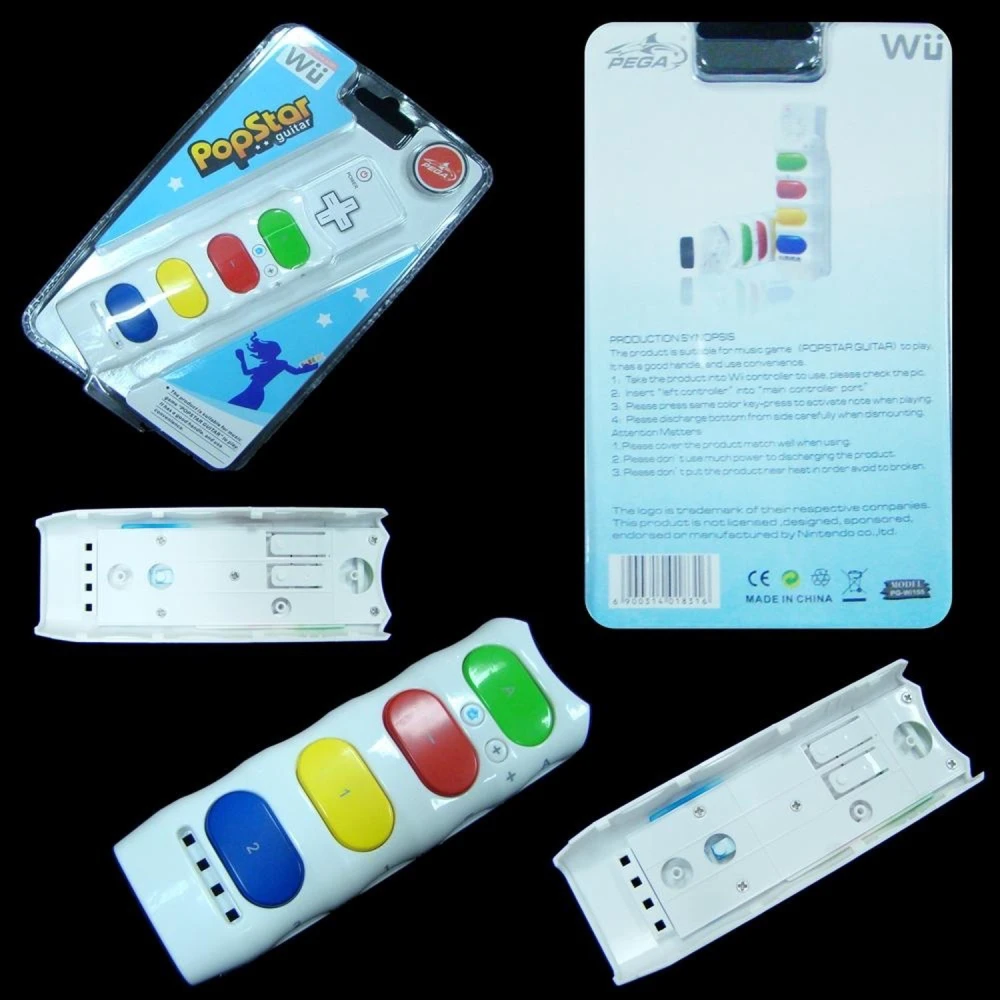 Accessoire Popstar Guitar Wii compatible et facile à installer pour votre manette Wii