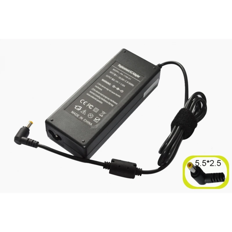 Adaptateur secteur compatible Toshiba PA-1750-0X 80W pour ordinateur portable