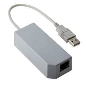 satkit Adaptateur réseau USB 2.0 Nintendo Wii pour une connexion filaire rapide et stable