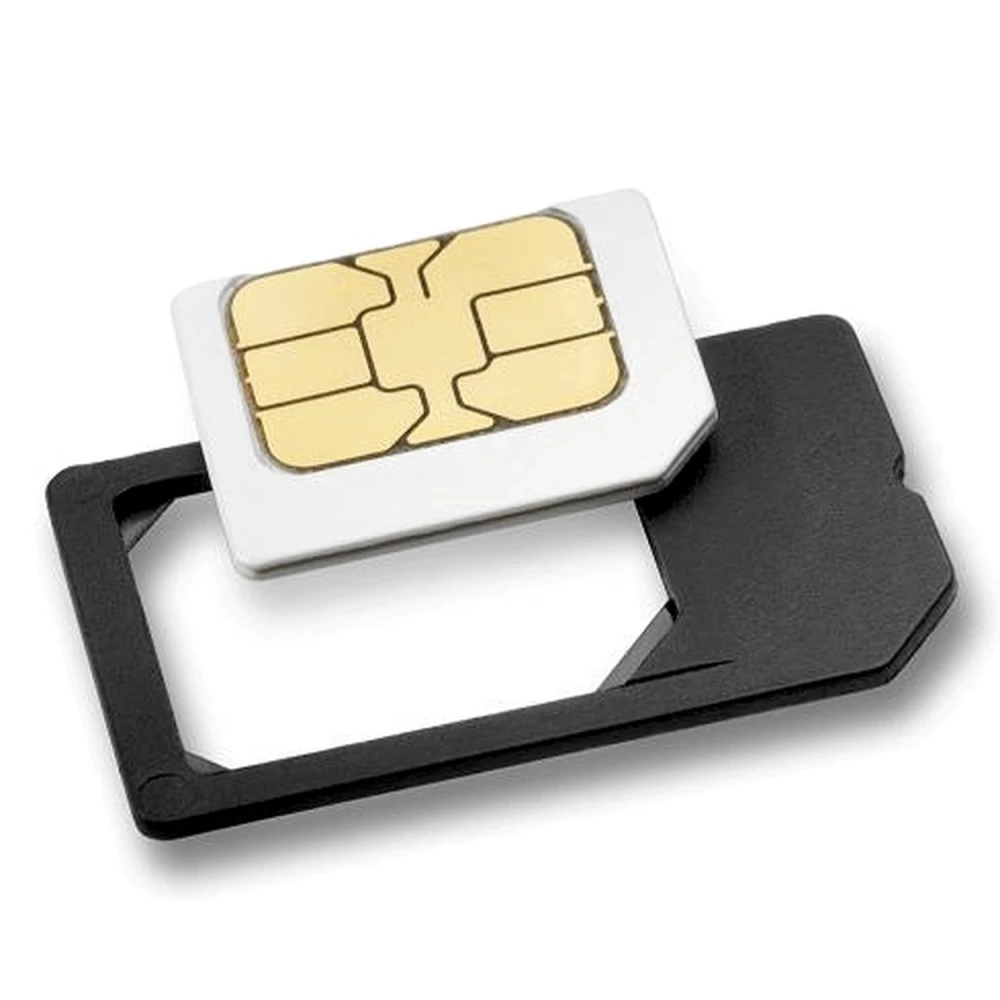 Adaptateur MicroSIM vers SIM noir flexible pour iPhone et iPad