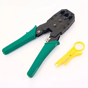 satkit Pince à sertir WJ-315 multifonction pour connecteurs 4P 6P 8P vert