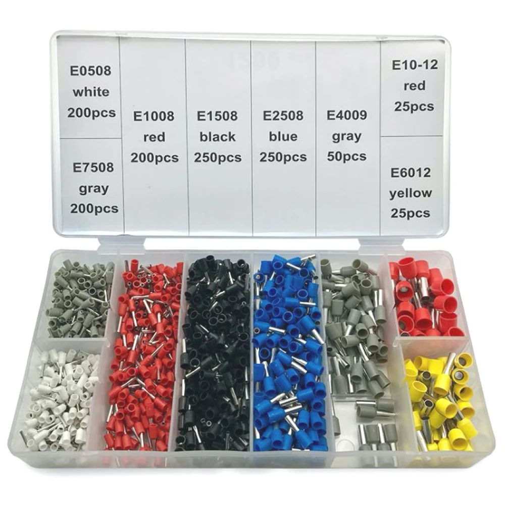 Pince à sertir avec cosses 0.25-10 mm² - Kit 1200 pièces