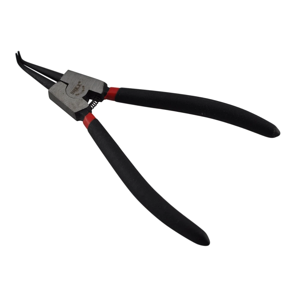 Herramienta profesional alicate curvo para arandelas y anillos de seguridad 170mm