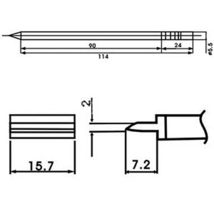 Aoyue LF-1401 panne de fer à souder avec résistance incluse pour stations de soudage