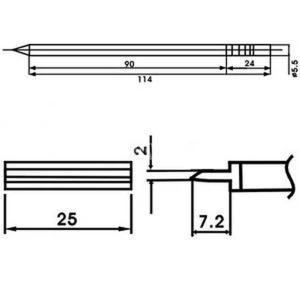 Aoyue LF-1403 panne de fer à souder avec résistance incluse pour stations de soudage