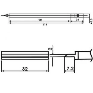 Aoyue LF-1404 panne à souder avec résistance intégrée pour stations de soudage