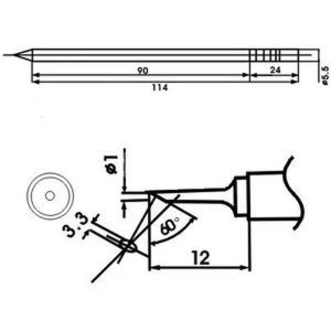 Aoyue LF-1C panne de fer à souder avec résistance intégrée pour stations de soudage