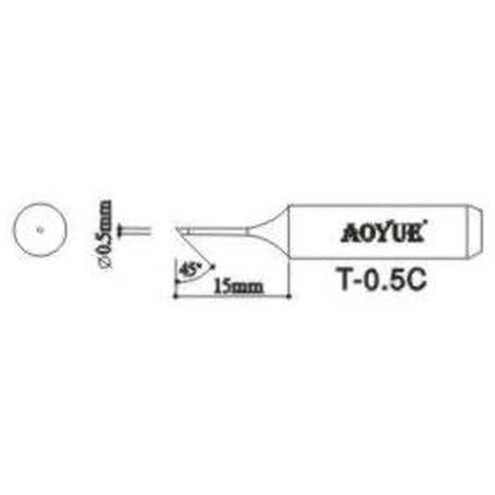 Aoyue T0,5c pointe de fer à souder de rechange pour stations Aoyue