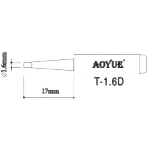 Aoyue T1,6d Pointe de fer à souder de rechange pour stations de soudage