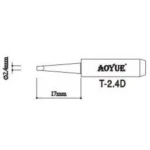 Aoyue T2,4d Pointe de fer à souder de rechange pour stations Aoyue
