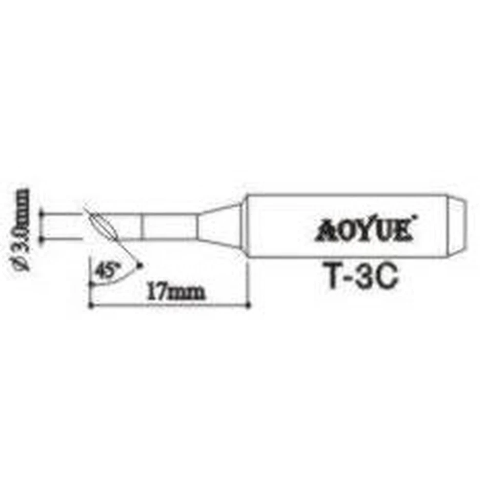 Pointe de fer à souder Aoyue T3c pour stations de soudage