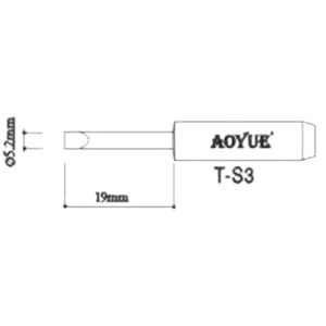 Pointe de fer à souder Aoyue TS3 pour stations de soudage
