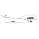 Pointe de fer à souder Aoyue TS8 compatible avec stations de soudage