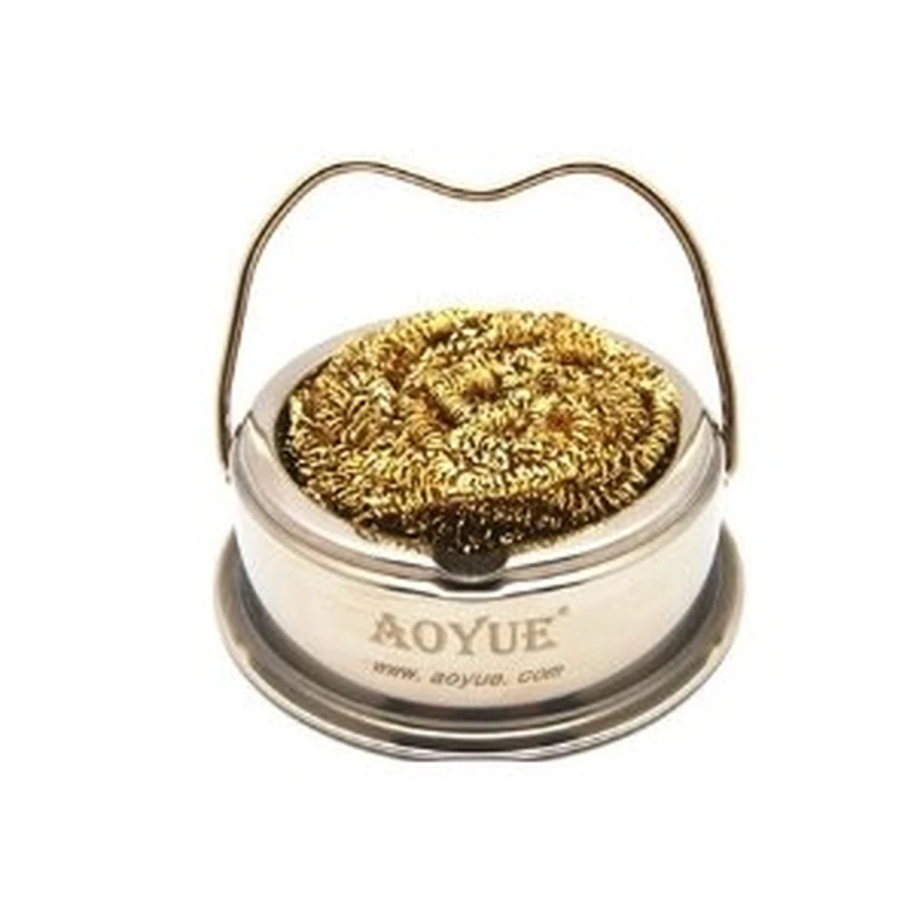 Aoyue Ty98 nettoyeur de panne de fer à souder avec éponge métallique en bronze et acier