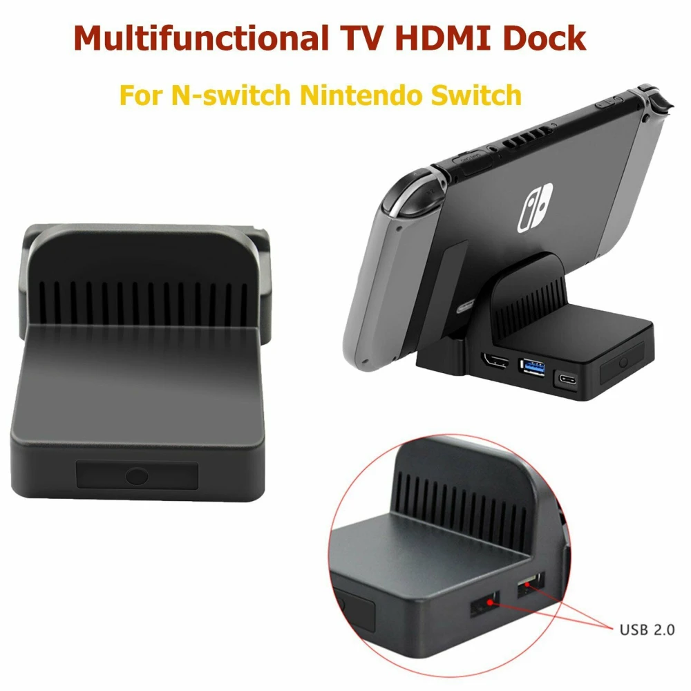 Base dock portable pour Nintendo Switch - mini dock HDMI USB