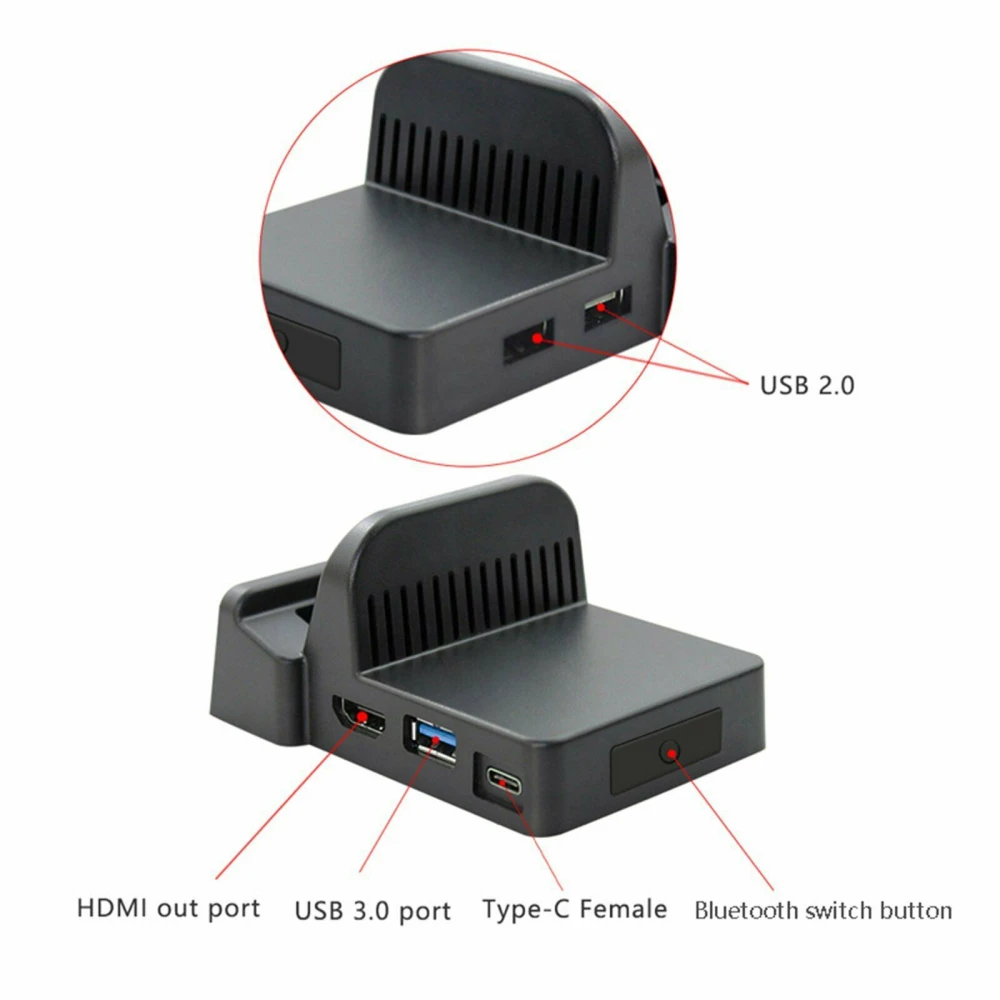 Base dock portable pour Nintendo Switch - mini dock HDMI USB