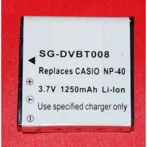 Batterie compatible Casio NP-40 pour appareils photo numériques et caméscopes