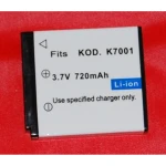 Batterie compatible Kodak KLIC-7001 pour appareils photo et caméscopes
