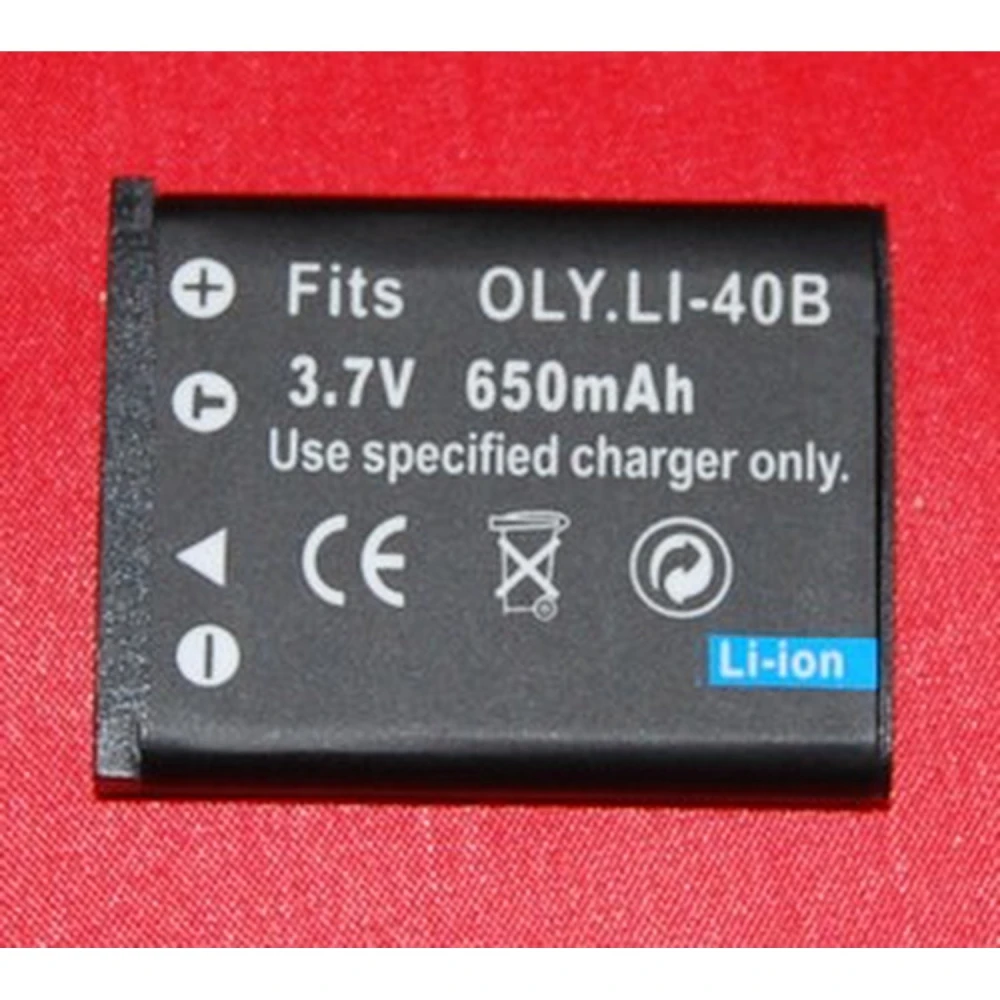 Batterie compatible Li-40b pour appareils photo Nikon, Olympus et Pentax