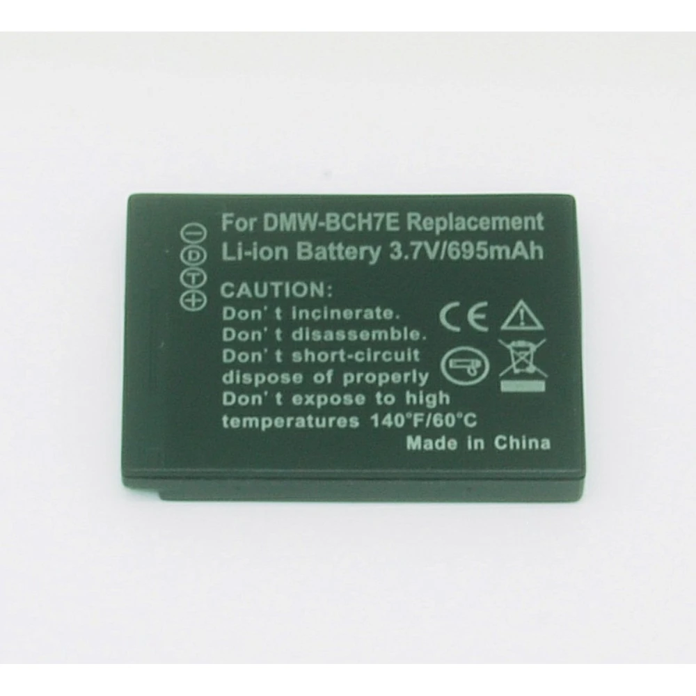 Batterie compatible Panasonic BCH7E pour appareils photo numériques Panasonic et Samsung