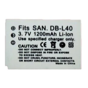 satkit Batterie compatible Sanyo DB-L40 pour caméras numériques Sanyo Xacti