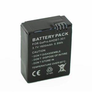 Batterie pour caméra sport GoPro Hero 3 et Hero 3+ (AHDBT-301)
