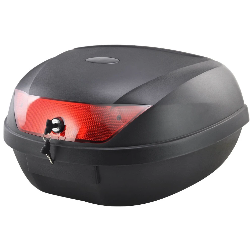 Interior del baúl de moto XXL para dos cascos integrales