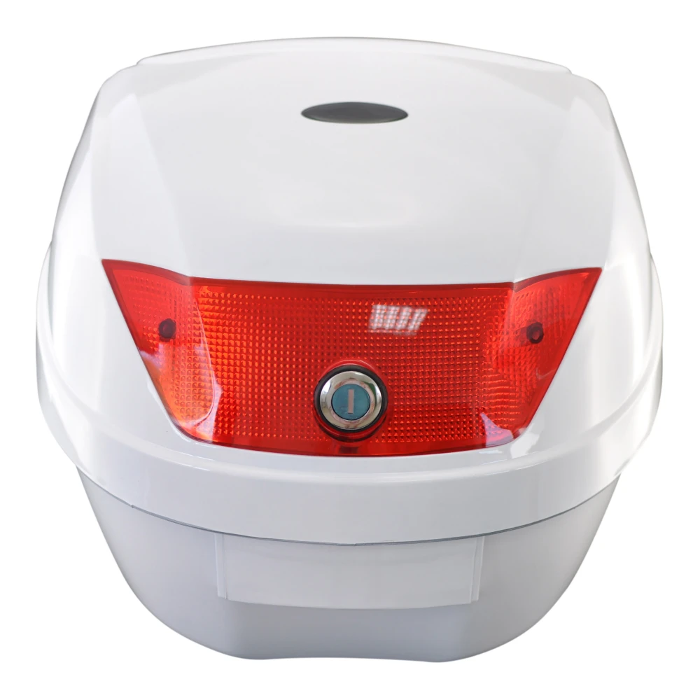 Top case moto universel 28L blanc - valise casque pour 1 casque