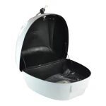 Top case moto universel 28L blanc - valise casque pour 1 casque