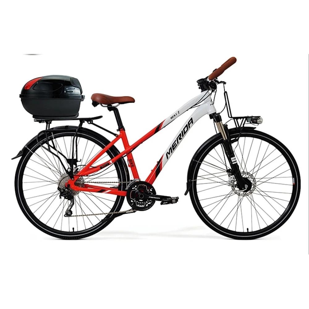 Top case vélo 17L noir JZH-818 pour 1 casque avec serrure