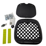 Top case moto universel 45L argent - valise carrée pour 1 casque