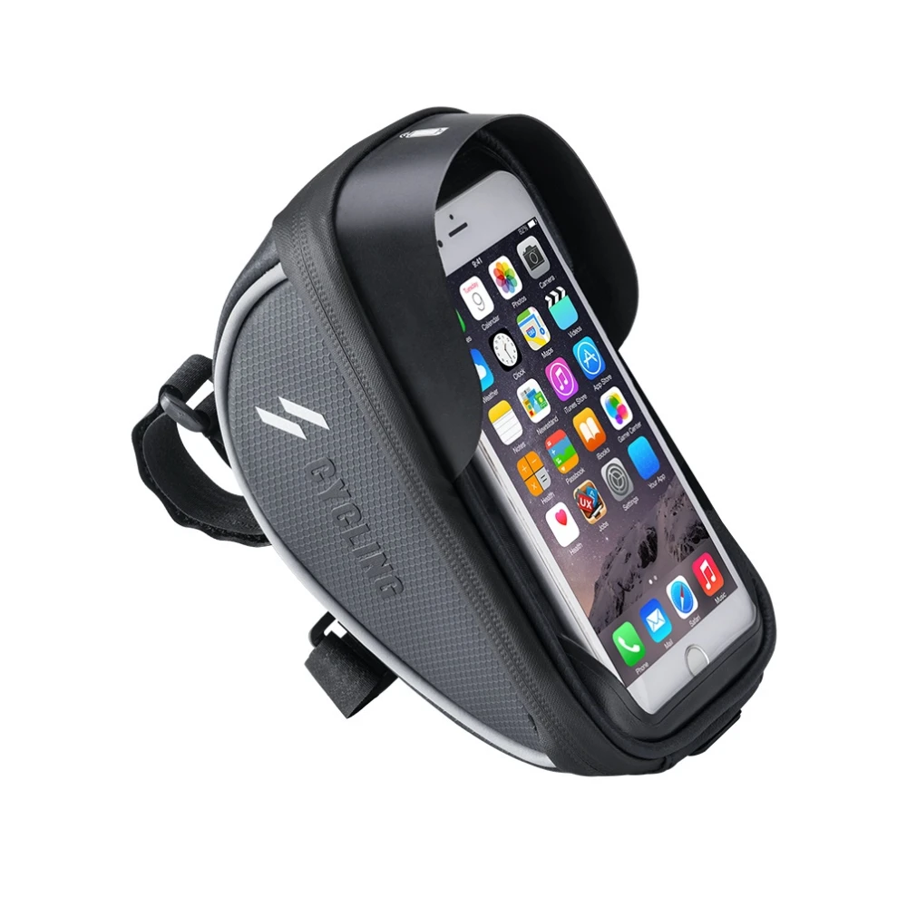 Sacoche support téléphone vélo avec écran tactile et pare-soleil 0.5L
