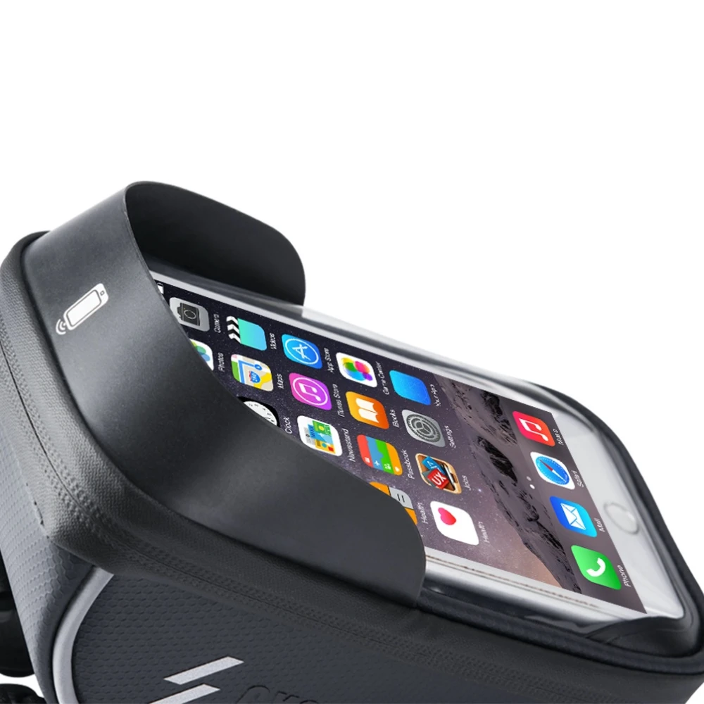 Sacoche support téléphone vélo avec écran tactile et pare-soleil 0.5L