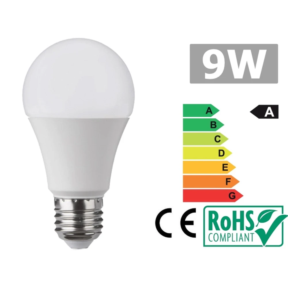 Ampoule LED E27 9W blanc chaud 3300K pour un éclairage efficace et naturel