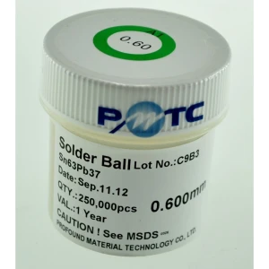Billes d’étain au plomb 0,45 mm 250 000 unités pour soudure BGA
