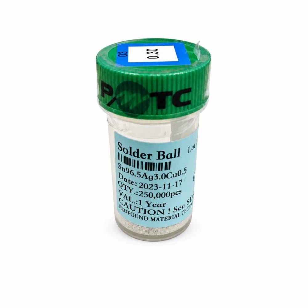 Pot billes à souder sans plomb 0,30mm 250.000 unités pour soudure BGA
