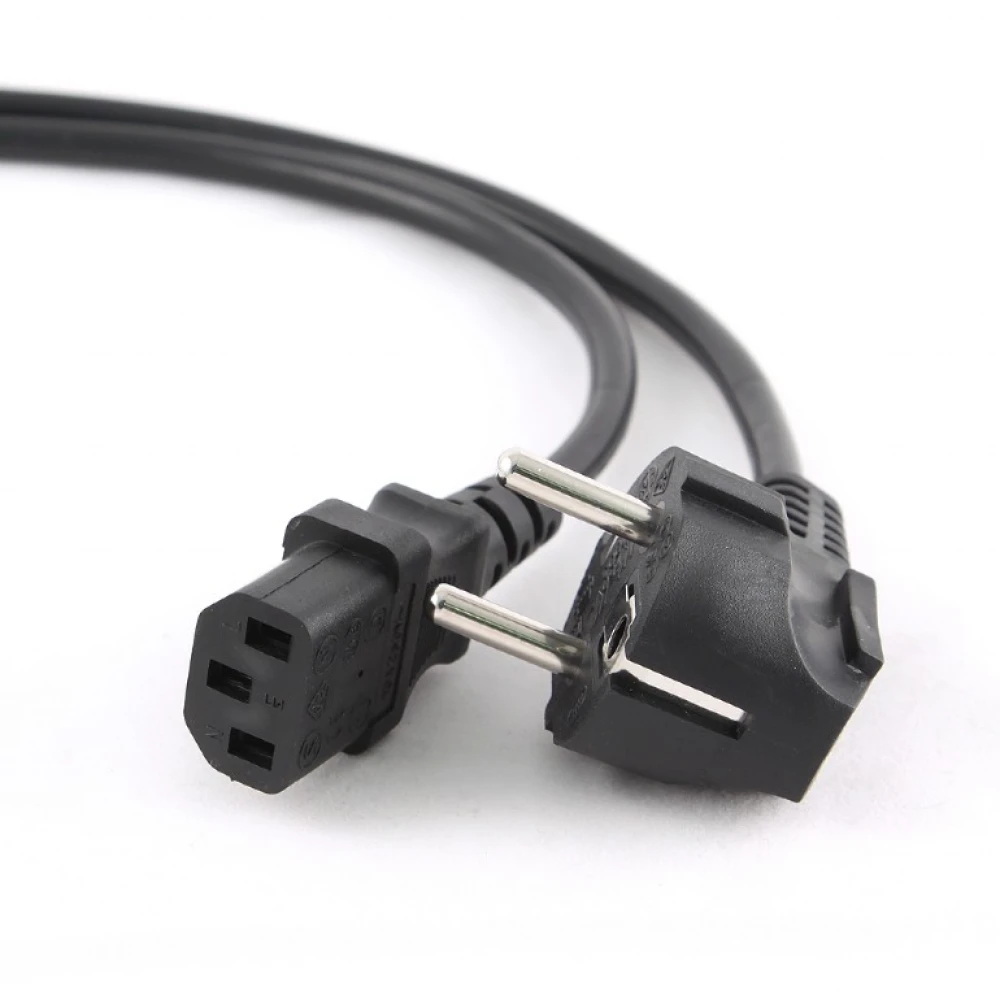 Câble d'alimentation PC 5 mètres avec connecteurs Schuko vers IEC coudé pour bureau et maison