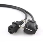 Câble d'alimentation PC 5 mètres avec connecteurs Schuko vers IEC coudé pour bureau et maison