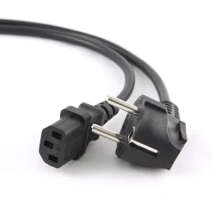 Câble d'alimentation PC 5 mètres avec connecteurs Schuko vers IEC coudé pour bureau et maison