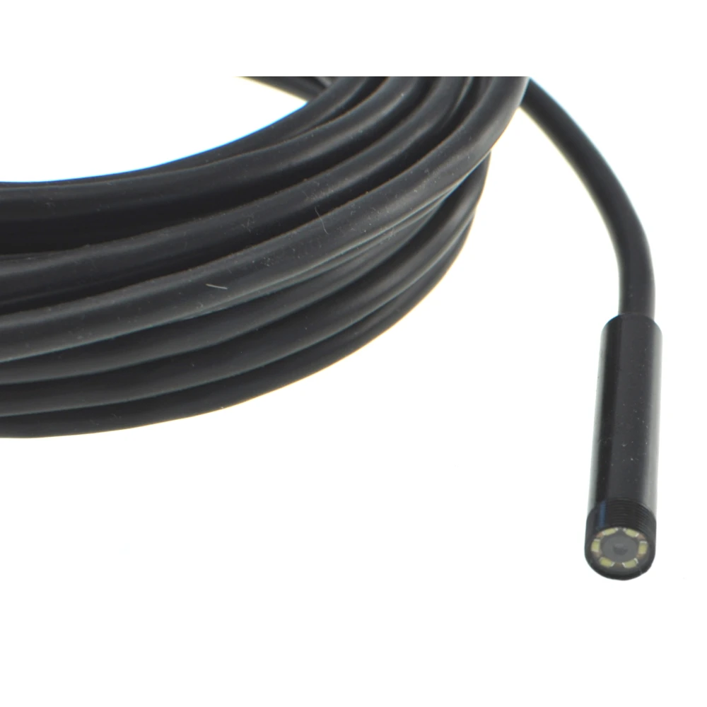 Endoscopio USB flexible con luz para inspección de tuberías y motores