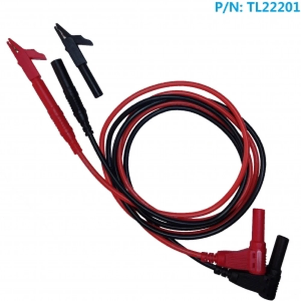Câble banane mâle 4mm avec pince crocodile TL22201 rouge et noir Amass