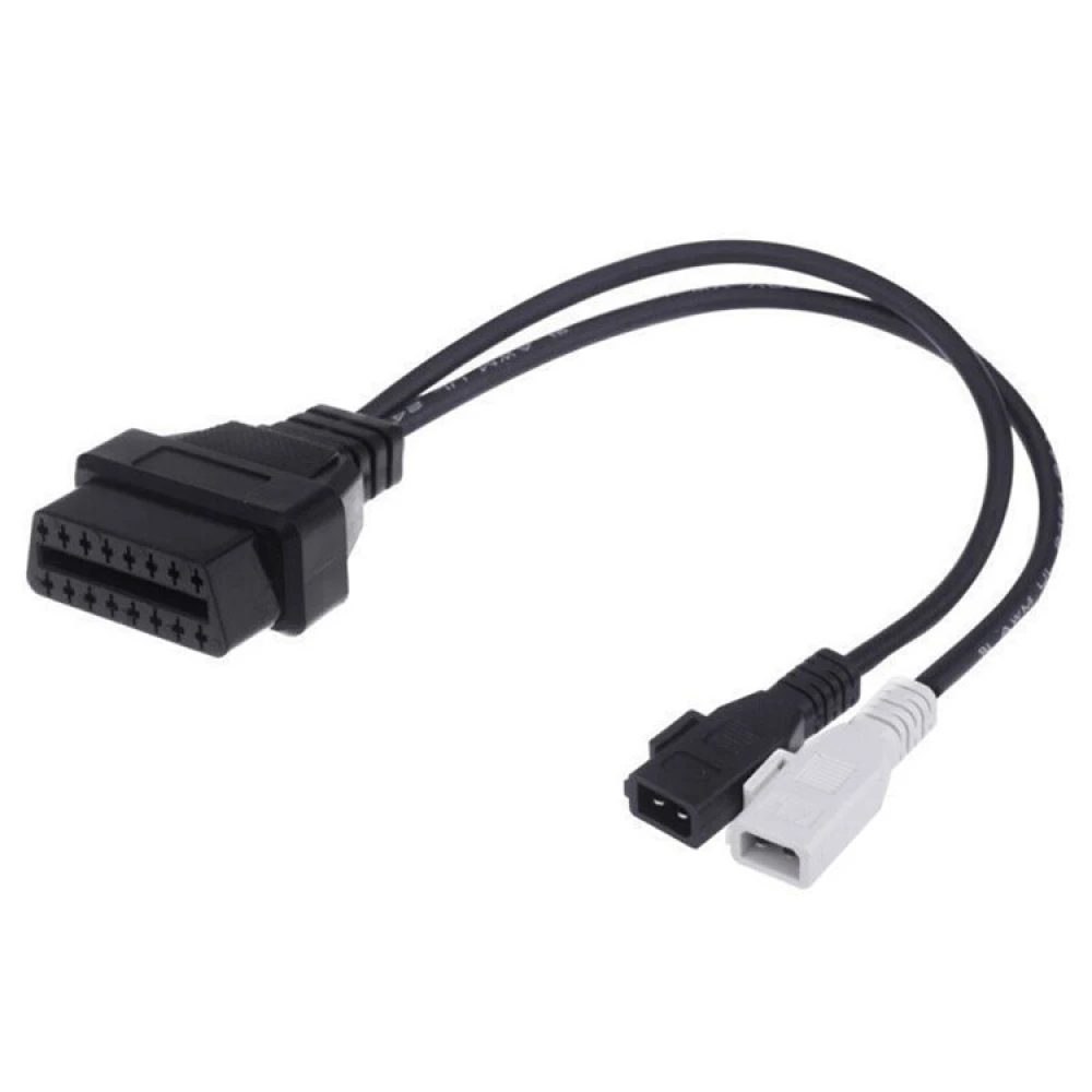 Câble adaptateur OBD2 2x2 vers 16 broches compatible VW Audi Seat Skoda VAG