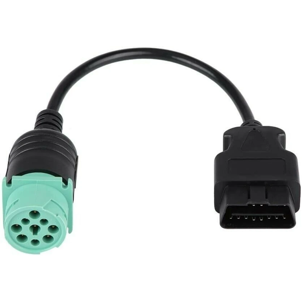 Câble OBD2 9 broches vers 16 broches pour camion Cummins - Adaptateur de diagnostic professionnel