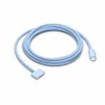 Câble USB-C vers MagSafe 3 140W pour MacBook Pro et Air - 2 m tressé, Sky Blue